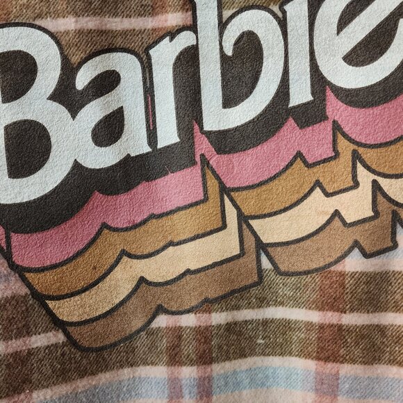 BARBIE Pink Flannel Shirt/ Jacket - Picture 2 of 7